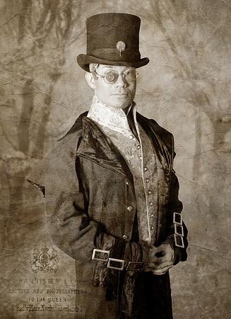Steampunk Gentleman in the Woods